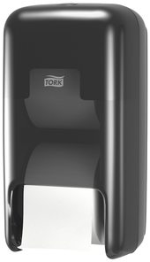 Tork OptiServe® Coreless 2-Roll Toilet Paper Dispenser. 12.71 X 6.73 X 6.85 in. Black.