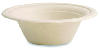 Vegware™ Nourish Compostable Sugarcane Molded Fiber Tableware Bowl. 12 oz. White. 1,000/carton.