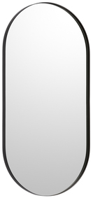 Pill Shaped Mirror, Matte Black, 24" x 48"