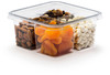 A Picture of product TBB-ALBQS BOTTLEBOX® Four-Quad Snack Combo Containers. 6.00 X 6.00 X 2.60 in. Clear. 300/case.