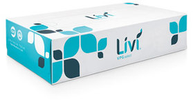 Solaris Livi® VPG Select Flat Box Facial Tissue. 2-Ply. 8.37 X 8.07 in. White. 100 tissues/box, 30 boxes/case.