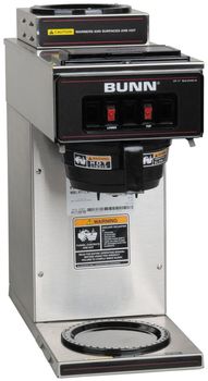 BUNN® VP17-2 Compact Two Burner Pourover Coffee Brewer, Stainless Steel, Black