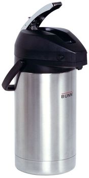 BUNN® Lever Action Airpot, Stainless Steel/Black