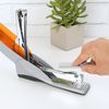 A Picture of product SWI-66402 Swingline Optima 25 Reduced Effort Stapler,  20-Sheet Capacity, Gray/Orange