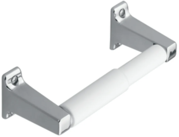 Donner Economy Collection Moen Double Post Toilet Paper Holder with White Roller. 7-1/2 X 2-3/4 X 2 in.
