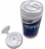 A Picture of product UNV-43660 Genuine Joe Dry Erase Board Cleaning Wipes 5.90" Width x 8.25" Length - Used as Shadow Remover, Ghost Remover - Non-toxic, Low Odor - White - 50/Tub - 1 Each