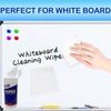 A Picture of product UNV-43660 Genuine Joe Dry Erase Board Cleaning Wipes 5.90" Width x 8.25" Length - Used as Shadow Remover, Ghost Remover - Non-toxic, Low Odor - White - 50/Tub - 1 Each