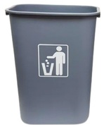 28 qt Quart Wastebasket Gray 7 Gallon