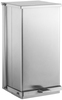 A Picture of product BOB-221216 Foot-Operated Waste Receptacle.  Satin-Finish Stainless Steel.