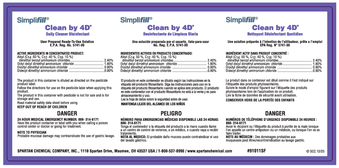 Secondary Label for Simplifill Clean by 4D.