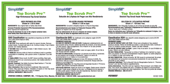 Secondary Label for Simplifill Top Scrub Floor Cleaner.