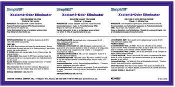 Secondary Label for Simplifill Xcelenté® Odor Eliminator.