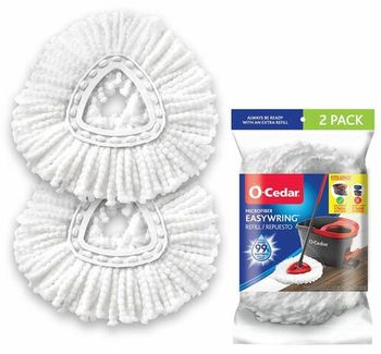 O-Cedar EasyWring Spin Mop Refill. White. 2/pack.