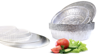 CrystalWare Round Foil Combo Pans with Dome Lids. 9 in. 200 pans/200 dome lids.