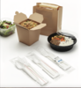 A Picture of product CRY-6PCKWPP250 Crystalware 6 Piece Polypropylene Medium Weight Wrapped Cutlery Kit with Fork, Knife, Teaspoon, Napkin, Salt & Pepper. White. 250 kits/case.