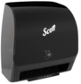 A Picture of product KCC-47196 Scott® Slimroll™ Electronic Towel Orange Core Dispenser. 12.35 X 7.25 X 11.8 in. Black.