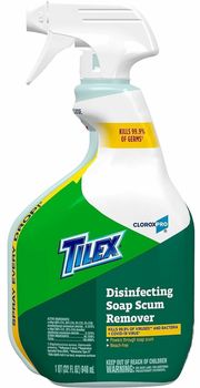 Tilex® Soap Scum Remover and Disinfectant Spray, 32 oz. Bottle,  9/Case.