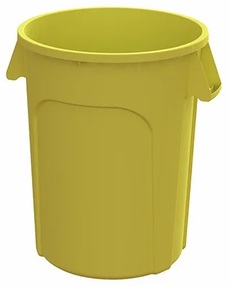 Gator® Trash Container, 20 Gallon, 6/cs - Yellow