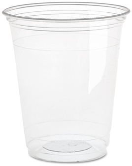 Crystalware Squat PET Plastic Cold Cups. 12 oz. 98 mm. 50 cups/pack, 20 packs/case.