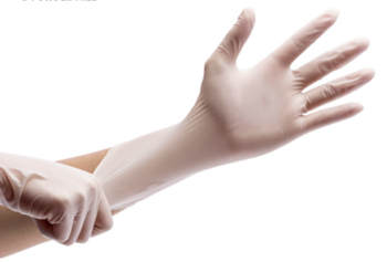 CrystalWare SafeGuard Vinyl Powder Free Gloves. 4 mil. Size Small. Clear.