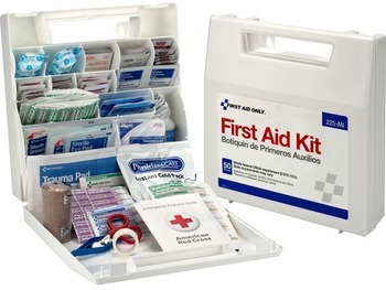 First Aid Only 50-person Worksite First Aid Kit 196 x Piece(s) For 50 x Individual(s) - 11.3" Height x 10.8" Width x 3" Depth - Plastic Case - 1 Each