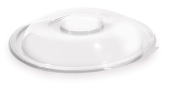 Super Bowl Flat PET Lids for 160 oz. Salad Bowls. Clear. 25/case.