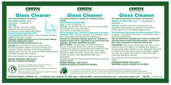 Secondary Ready-to-Use Solution Labels. Printed "Green Solutions® Glass Cleaner".