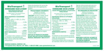 Secondary Label for BioTransport Consume Eco-Lyzer.