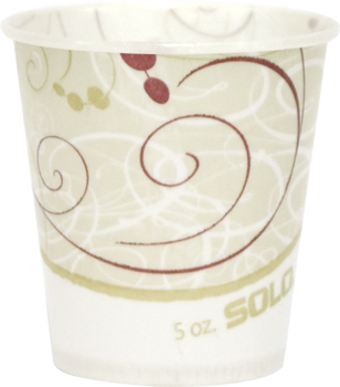 Treated Paper Cup. 5 oz. Symphony™ Design. 100 Cups/Sleeve. Use with L53-0100 Lid, 3,000/Case
