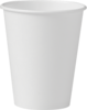 A Picture of product 100-243 Single Sided Poly Paper Hot Cup.  8 oz.  White Color.  50 Cups/Sleeve. Use lids LB308, TL38B2, & TL38R2