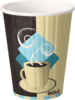 A Picture of product 100-259 Duo Shield® Paper Hot Cup.  12 oz.  Tuscan Café™ Design.  40 Cups/Sleeve. Use lids TLB316, TLN316, TLP316, LK316B, & LK316W