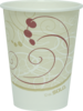 A Picture of product 101-218 Single Sided Poly Paper Hot Cup.  12 oz.  Symphony™ Design.  50 Cups/Sleeve. Use lids LB3161, TLB316, TLN316, TLP316, LK316B, & LK316W
