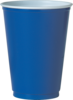A Picture of product 101-222 Party Plastic Drink Cups.  12 oz.  Blue Color.  Use 640TS Lid.  50 Cups/Sleeve.