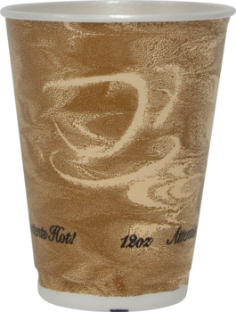 Trophy Cup. 12 oz. Mystique Design. Use lids DLX12R, LX2SBR, LGXBE2, LGXBK2, LGXGR2, & LGXW2, 1,000 Cups/Case.