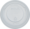 A Picture of product 120-203 Straw Slot Lid.  Clear.  Fits TP22, Y12T, P12T  Cups.  100 Lids/Sleeve.