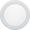 A Picture of product 241-422 Ultra Clear™ Plastic Dinnerware.  9" Diameter Plate.  Clear.  Use LPF95 Lid.  25 Plates/Sleeve.