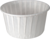 A Picture of product 971-586 Treated Paper Soufflé Portion Cups.  5.50 oz.  White Color.  250 Cups/Tube.