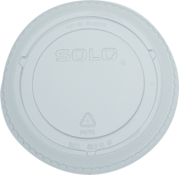No Slot Lid.  Clear.  100 Lids/Sleeve.