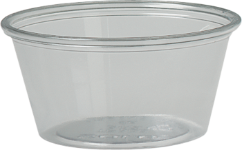 Ultra Clear™ PET Soufflé Portion Cups. 2 oz. Clear. Use PL2 Lid. 250 Cups/Sleeve.