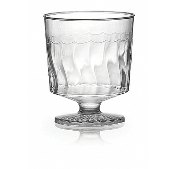 Flairware 1 Piece Wine Glass. 2 oz. Clear. 10 glasses/bag, 24 bags/carton.