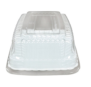 Flairware Snack Tray Dome Lids. 5 X 7 in. Clear. 48 lids/case.