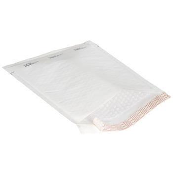 Kraft Bubble Mailer.  10.5" x 16".  #5 Style.  3/16" Interior Bubble.  White Color.  Self-Sealing.