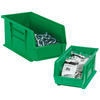 A Picture of product 969-191 Plastic Stack & Hang Bin Boxes.  14-3/4" x 5-1/2" x 5".  Green Color, 12/Case