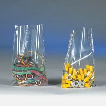 Flat Poly Bags.  4" x 8".  1.00 Mil.  Clear Color.