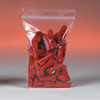 A Picture of product 971-920 Reclosable Poly Bags.  12" x 12".  2.00 Mil.  Clear Color.  Single Track Zipper.  Meets FDA Requirements for Food.
