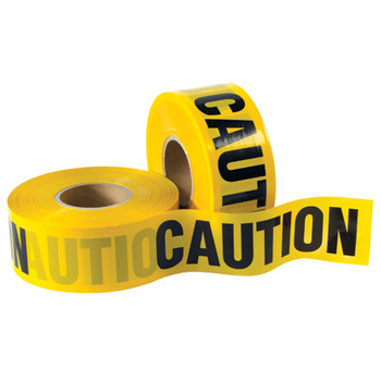 Barricade Tape.  3" x 1,000 Feet.  Printed "CAUTION".
