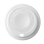 Cappuccino Lid. White Color. Fits 10J12, 12J12, 14J12 Cups.