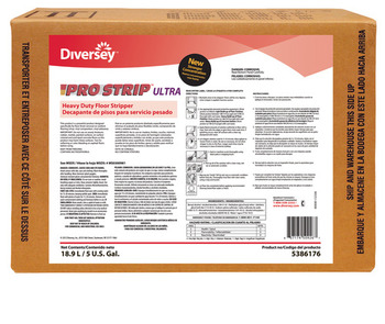 Pro Strip™ ULTRA Heavy Duty Floor Stripper.  5 Gallon Envirobox. Straw in color with a cherry almond scent.