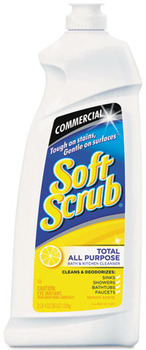 Soft Scrub® All-Purpose Non-Bleach Lemon Cleanser. 36 oz. Lemon scent. 6 bottles/case.
