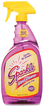 Sparkle Glass Cleaner, 33.8oz Spray Bottle, 12/Carton